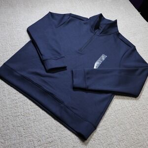 All In Motion Mens Sleek Spacer 1/2 Zip Pullover Navy Blue Large TT-042